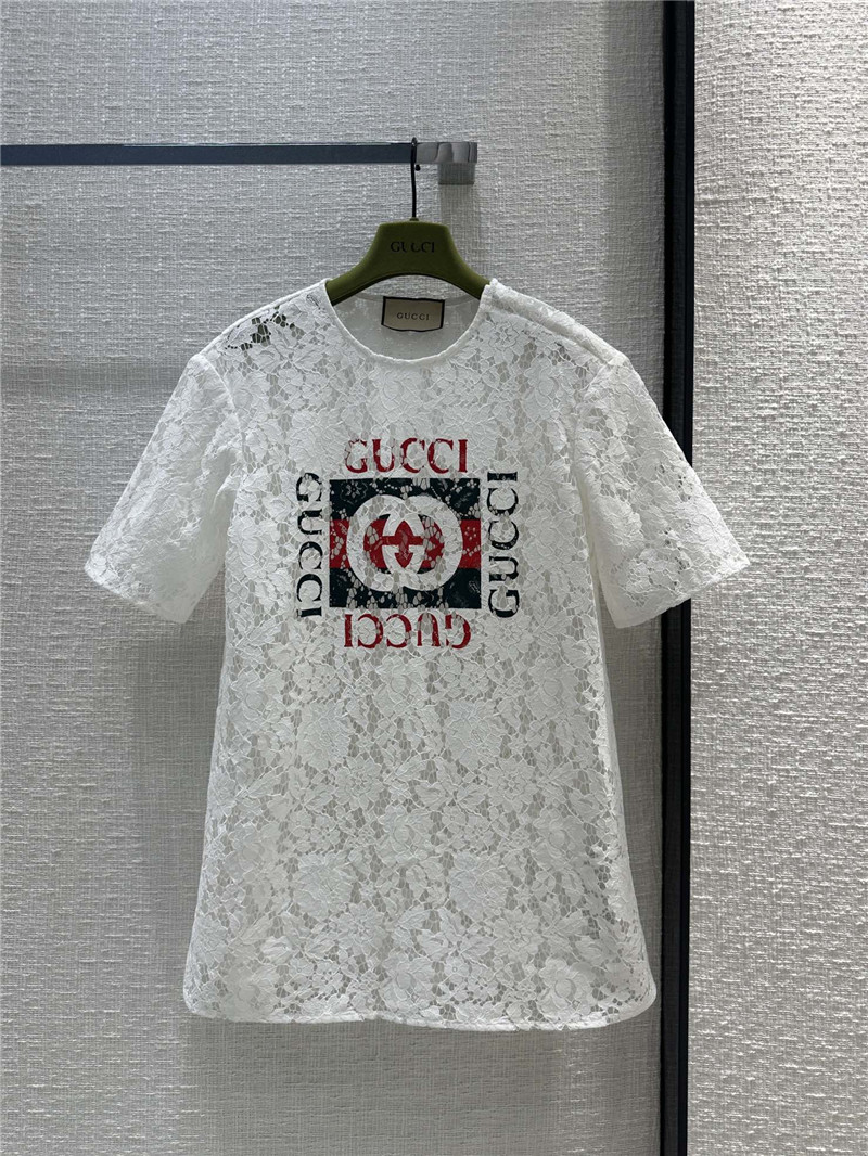 Gvc*1 zippered round neck lace short sleeve top replica clothes