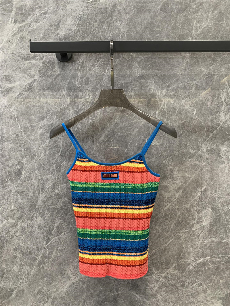 M1um1u rainbow dopamine suspender knitted vest replica clothes