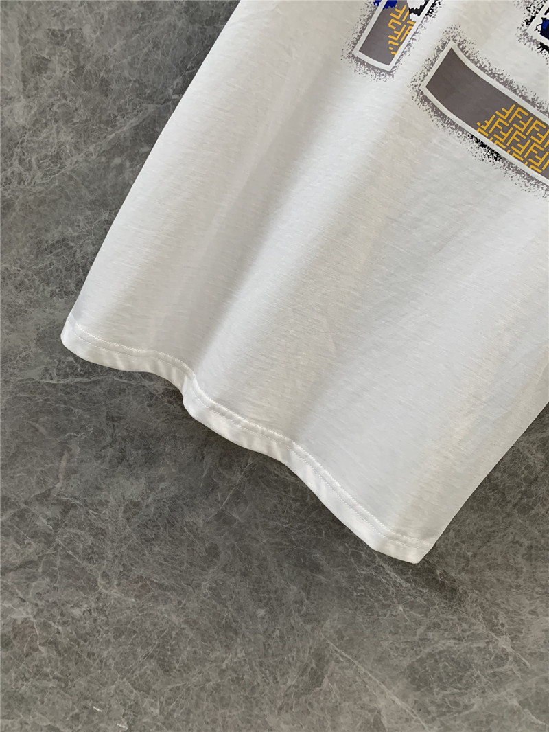 F**di ff letter print short-sleeved t-shirt replica d&g clothing