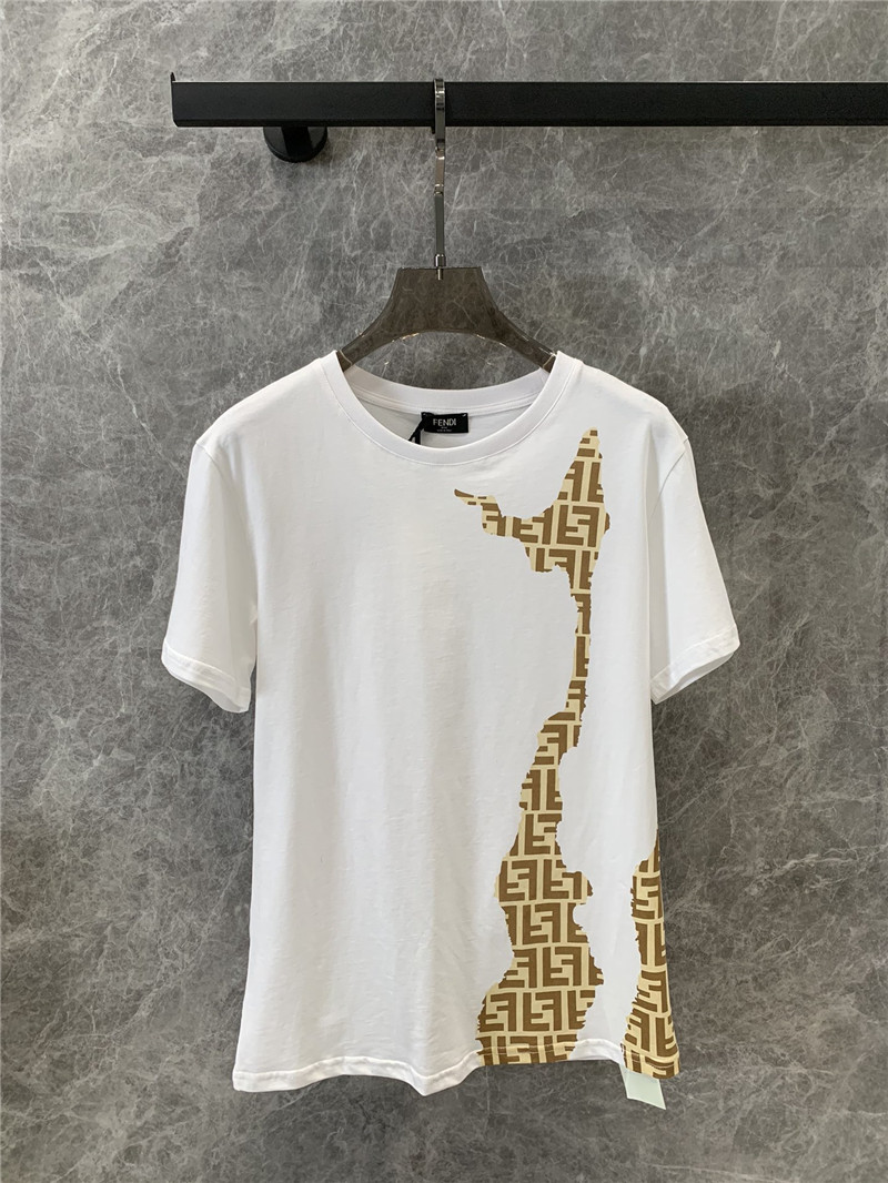 F**di letter print short-sleeved t-shirt replicas clothes
