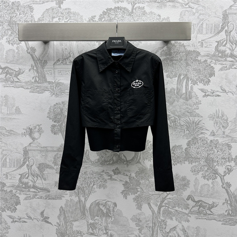 Pra*a fake two piece slim shirt replica d&g clothing