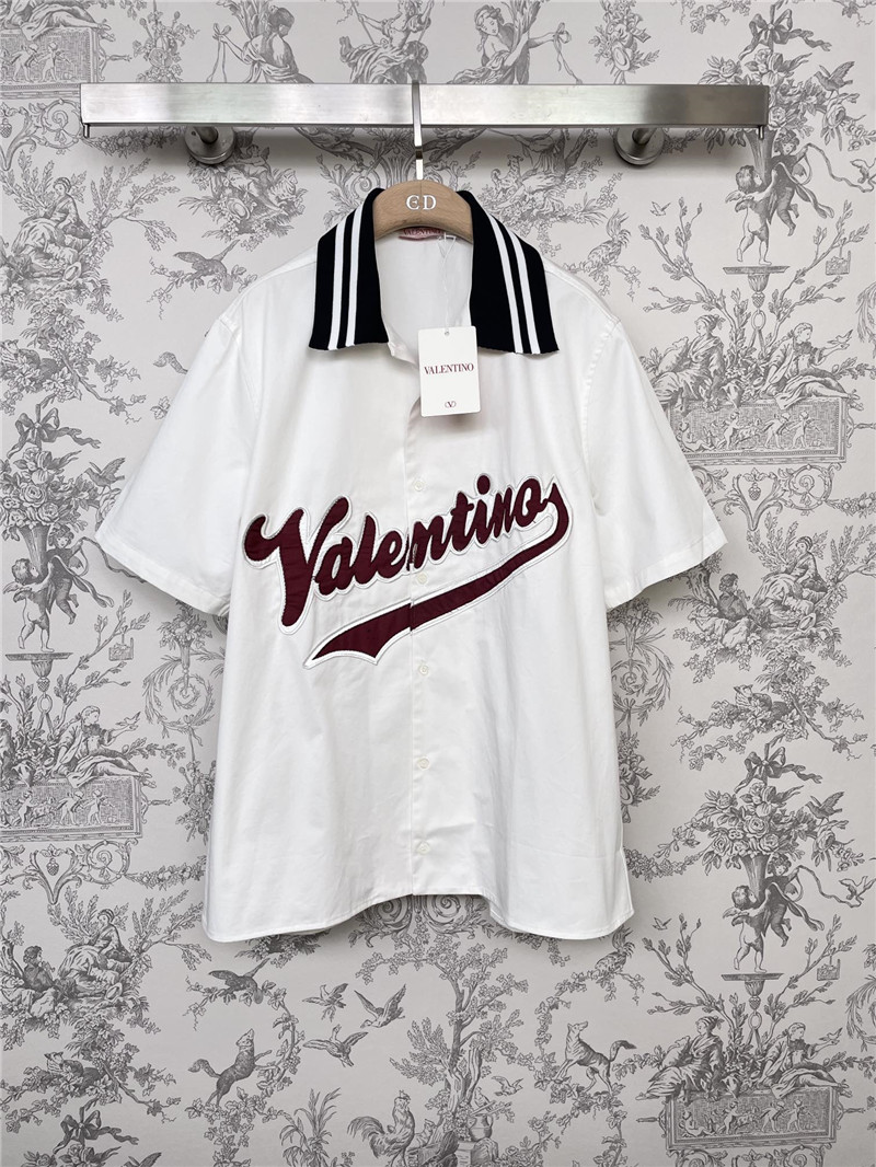 Va1e*ntin0 all-in-one letter embroidered shirt replica clothing