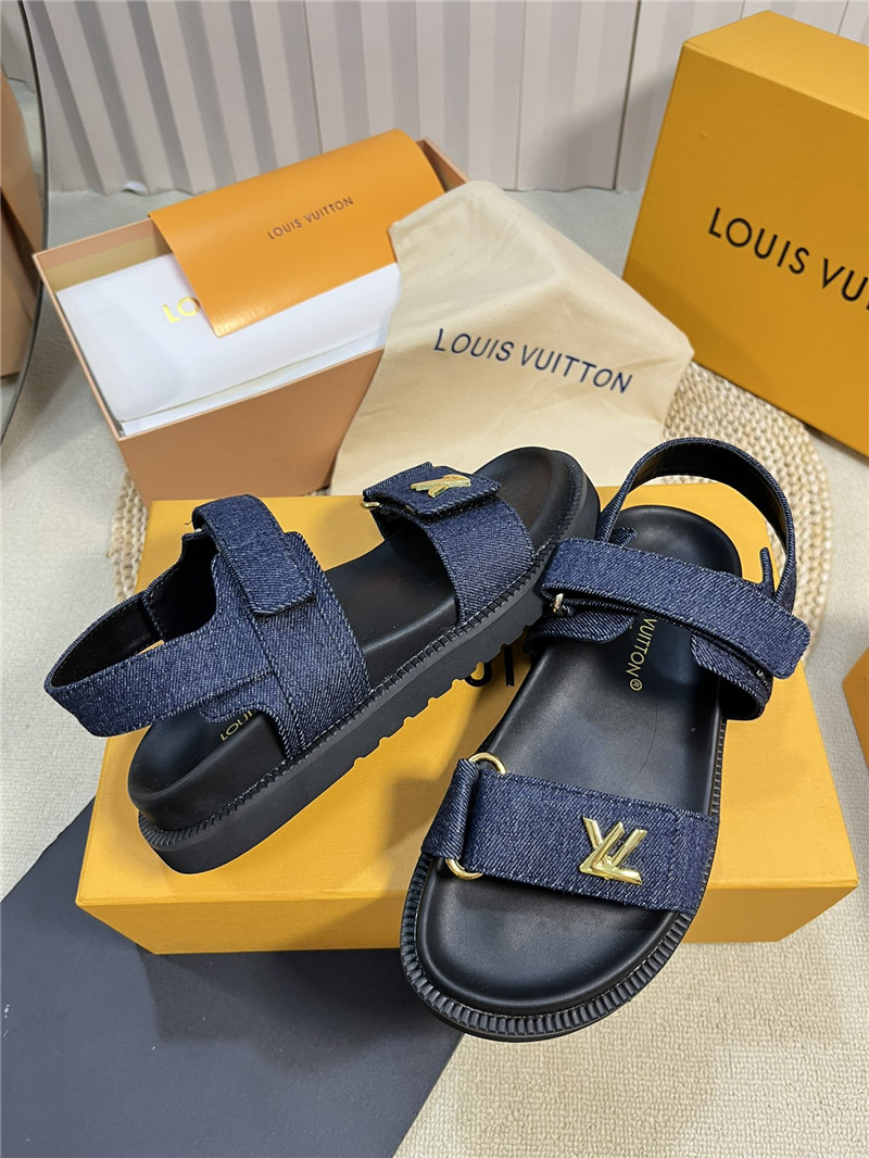 l0vis Vvtt0n lv catwalk style thick sole sandals replica shoes