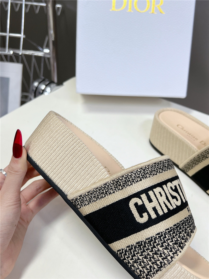 D10r printed platform slippers replica designer shoe