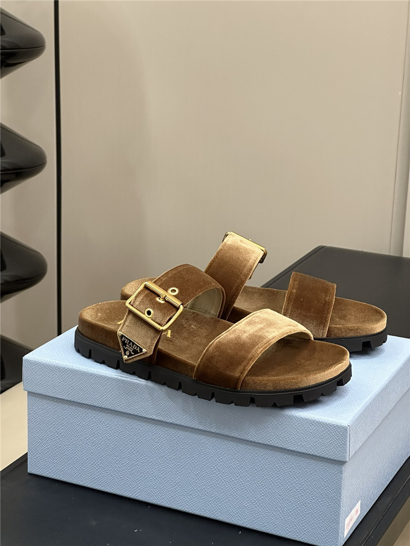 pra*a velvet sandals ma1s0n Marg*e1a replica shoes
