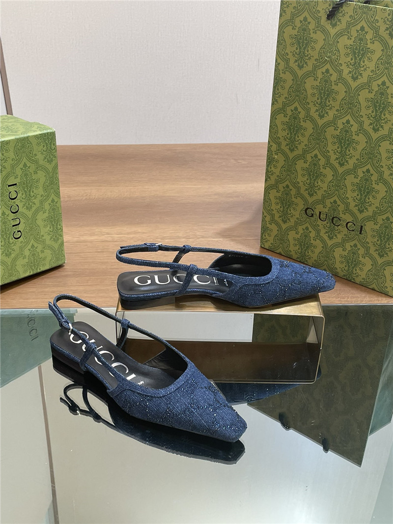 Gvc*1 small square toe back sandals replica shoes
