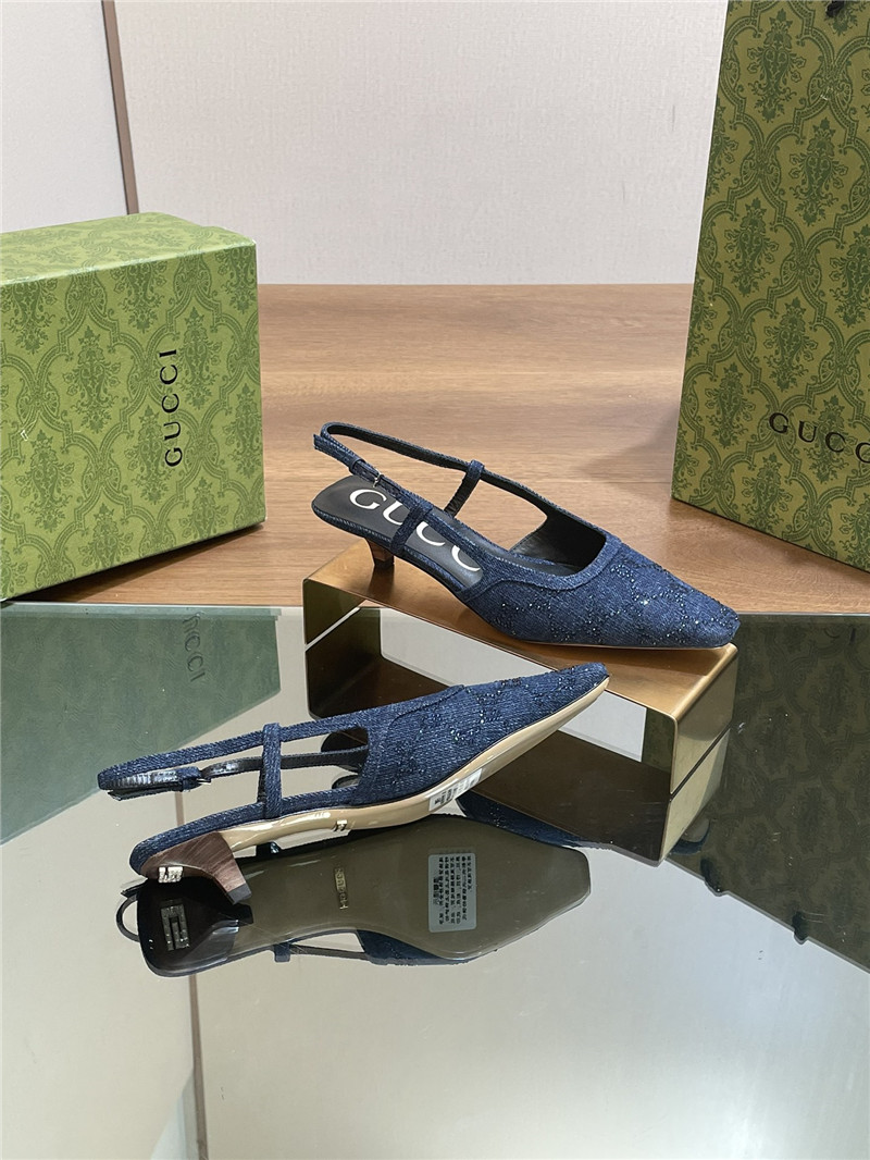 Gvc*1 small square toe back sandals replica shoes