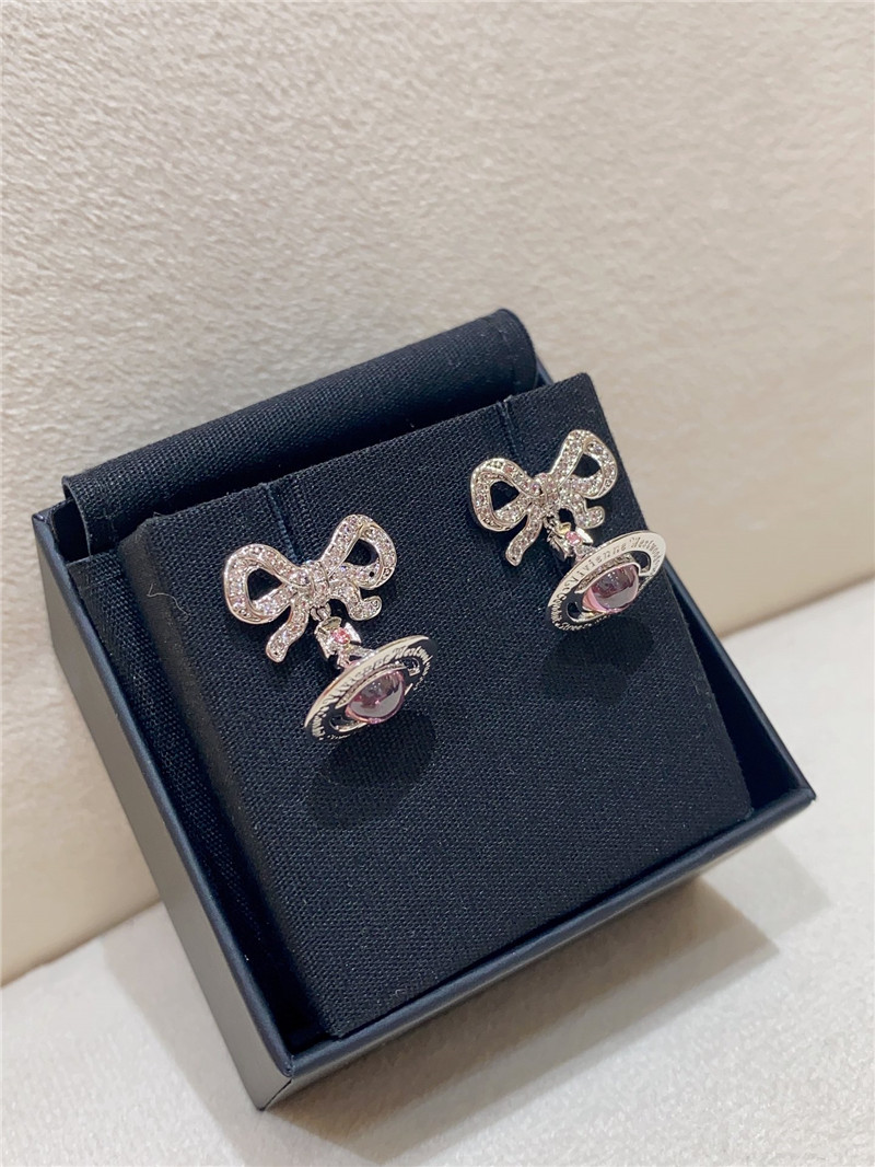 u1u1enne westwood saturn three-dimensional earrings