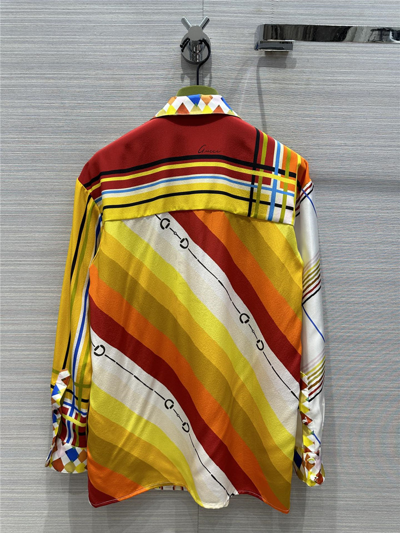 Gvc*1 patchwork printed silk shirt replica d&g clothing