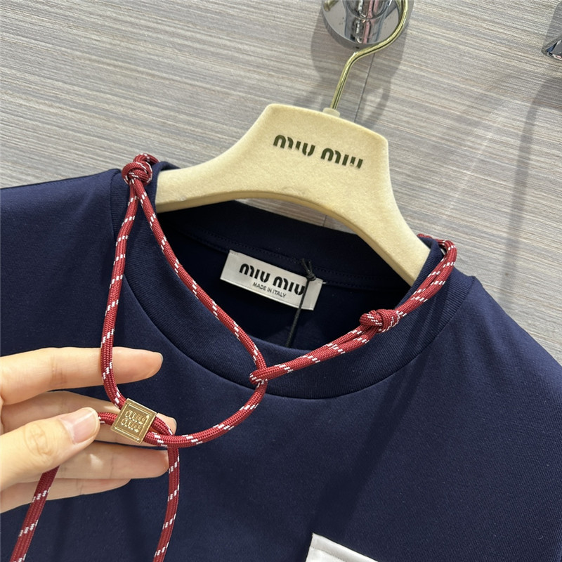 M1um1u necklace design temperament t-shirt replica clothing