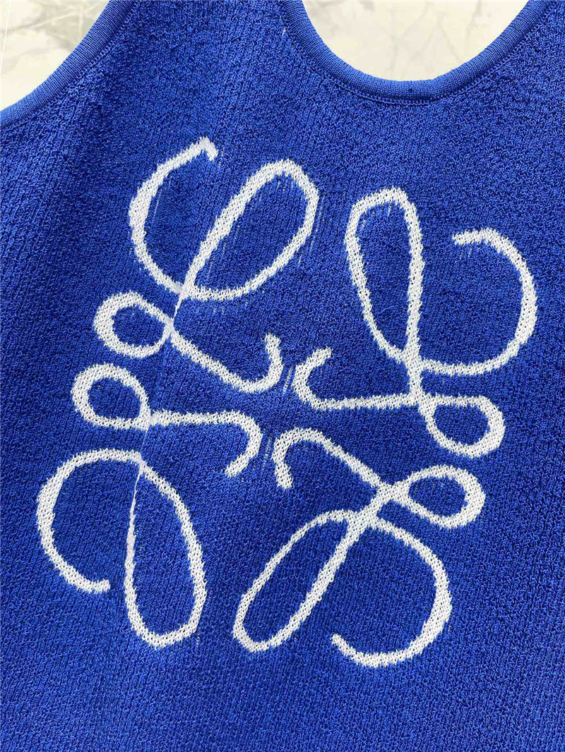 L0ew* logo jacquard halterneck tank top