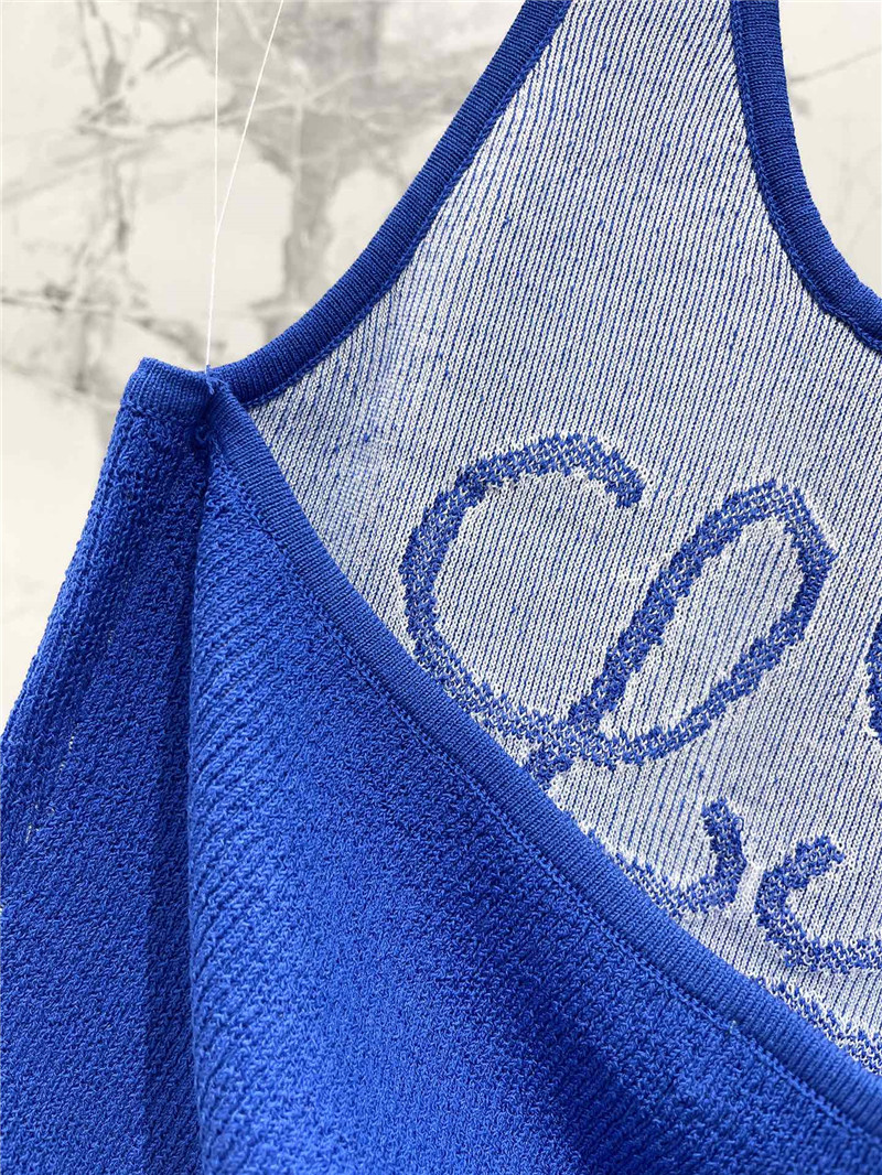 L0ew* logo jacquard halterneck tank top