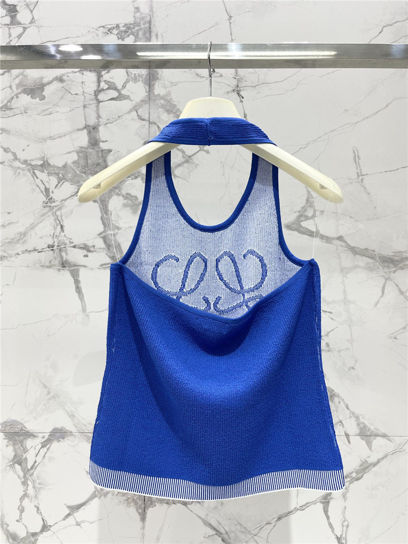 L0ew* logo jacquard halterneck tank top
