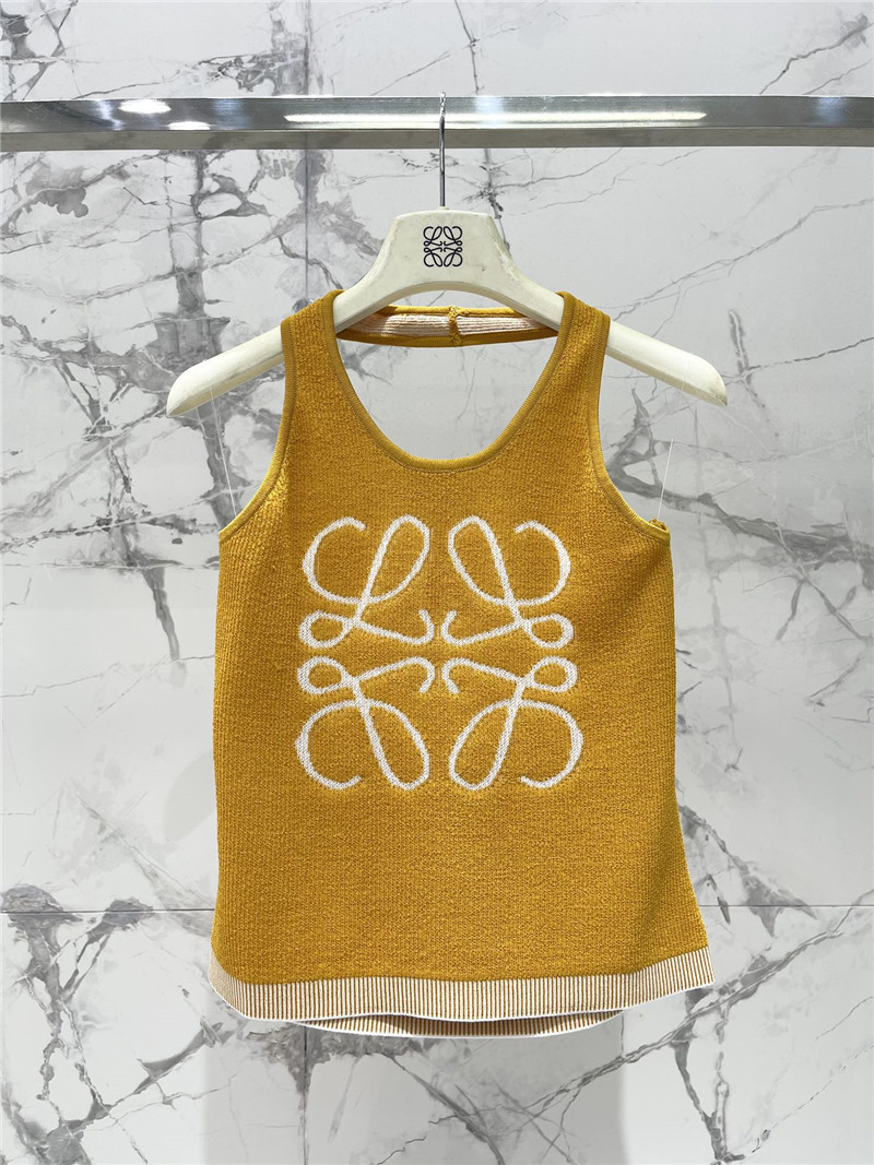 L0ew* logo jacquard halterneck tank top