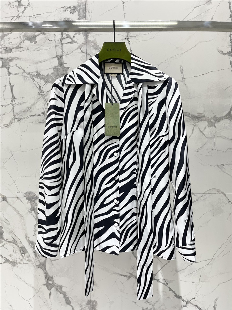 Gvc*1 zebra print silk shirt replica clothing sites