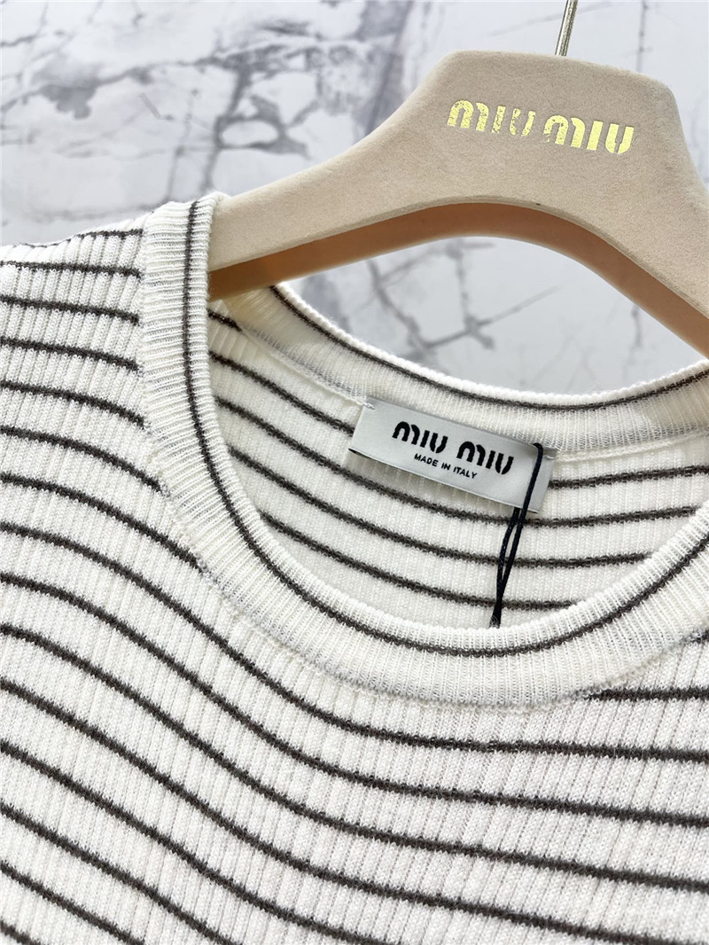 M1um1u knitted short-sleeved dress replicas clothes