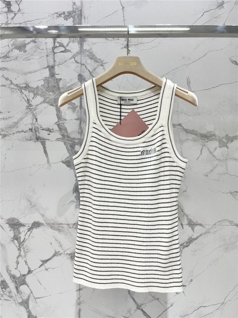 M1um1u striped intercolor vest replica clothing sites