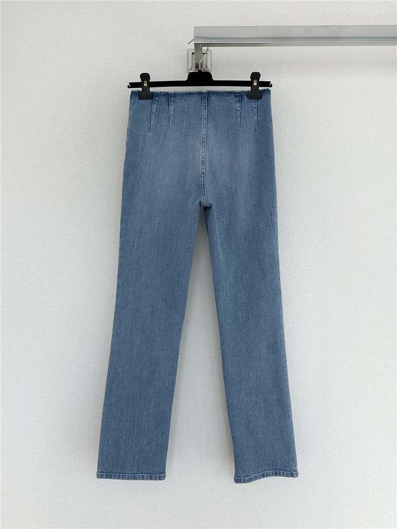 Ch**el double pocket embroidered jeans