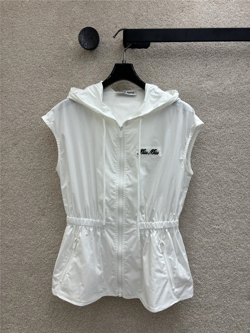 Miu Miu Hooded Sleeveless Shirt