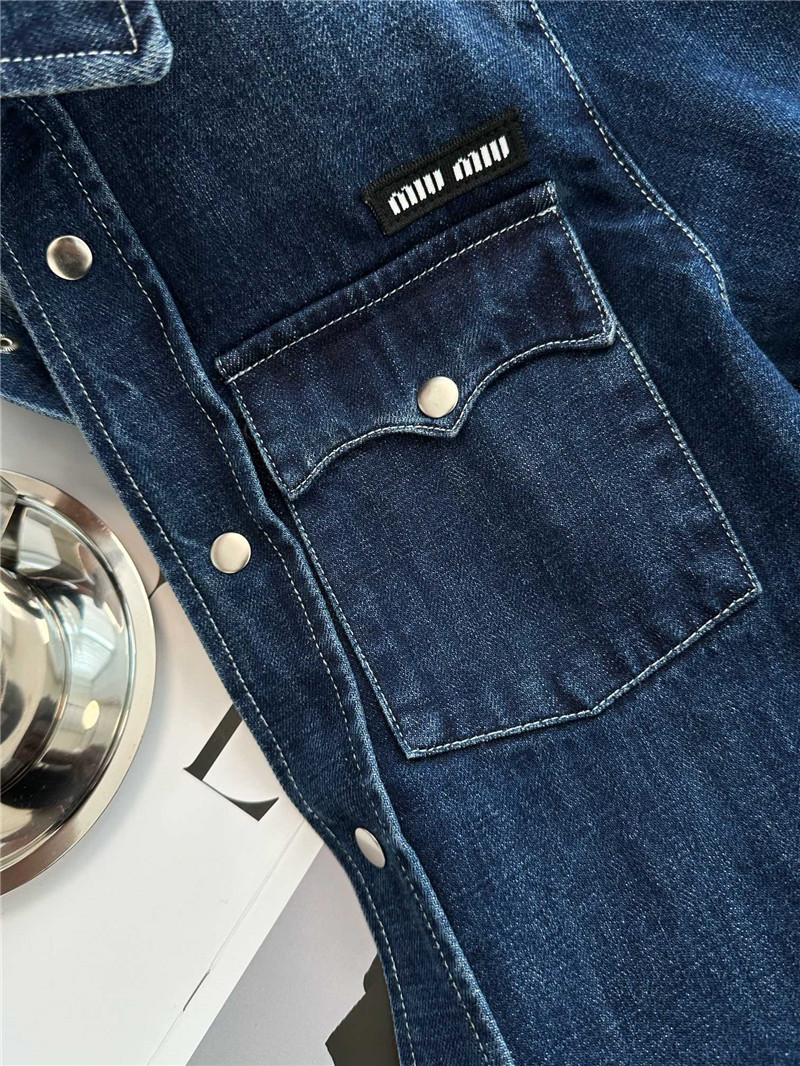 M1um1u new denim jacket replica clothing sites