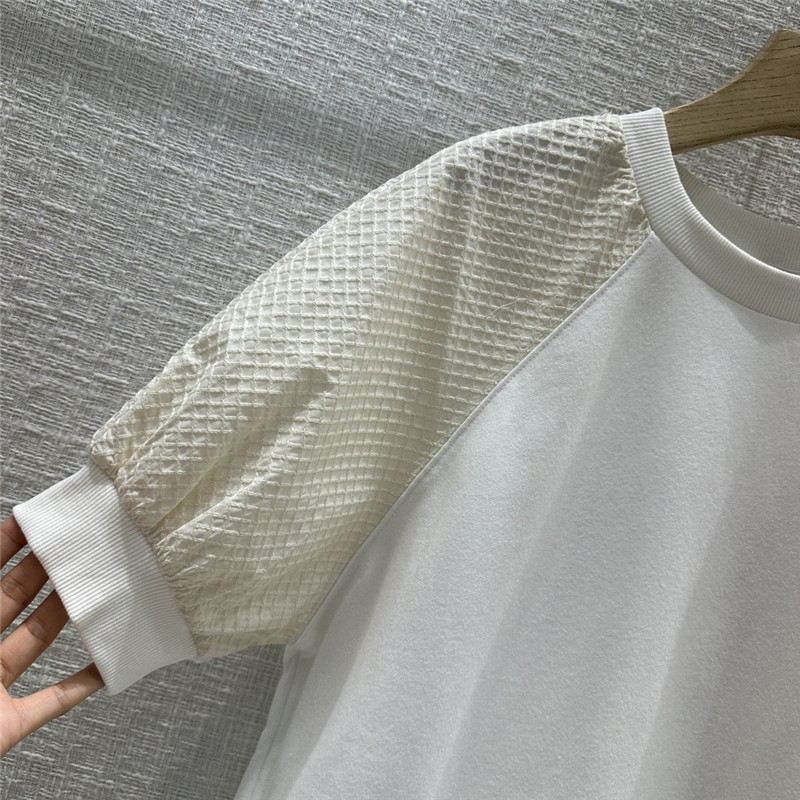 Moncler puff sleeve patchwork short sleeve T-shirt replicas clothes