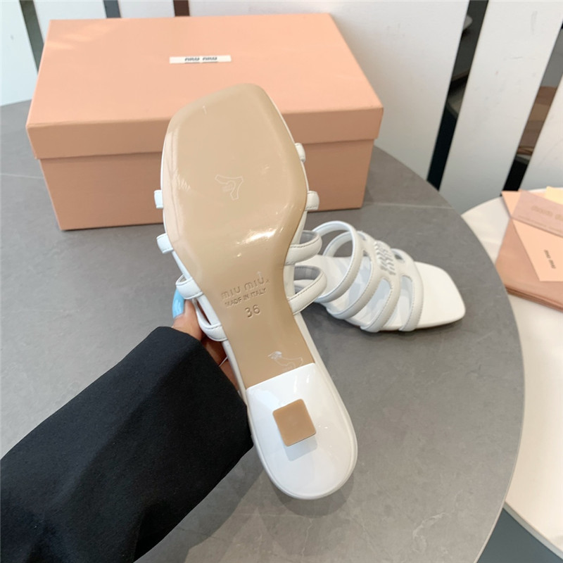 M1um1u hollow octopus low heel sandals replica shoes