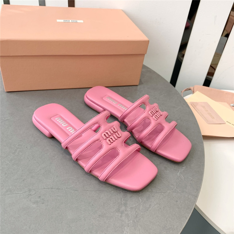 M1um1u hollow octopus low heel sandals replica shoes