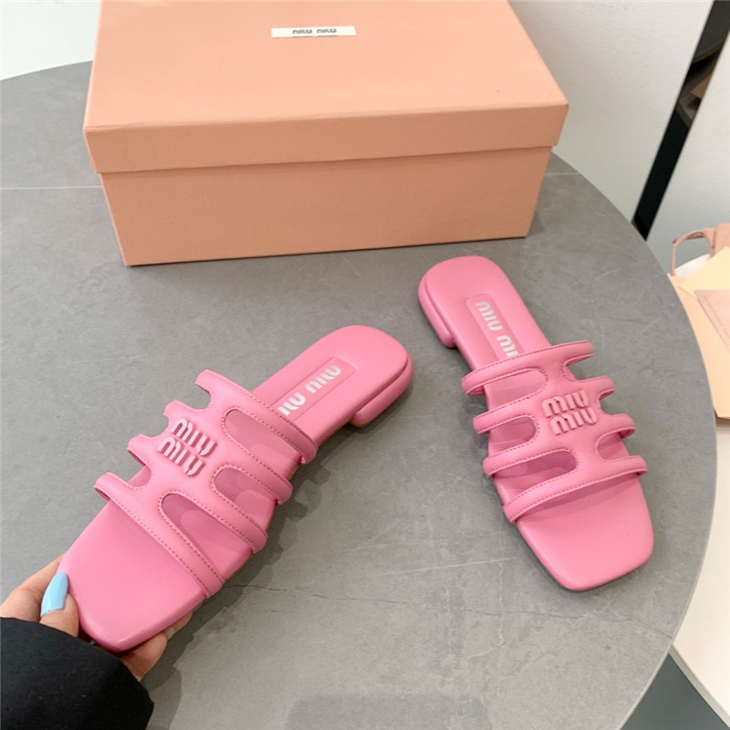 M1um1u hollow octopus low heel sandals replica shoes