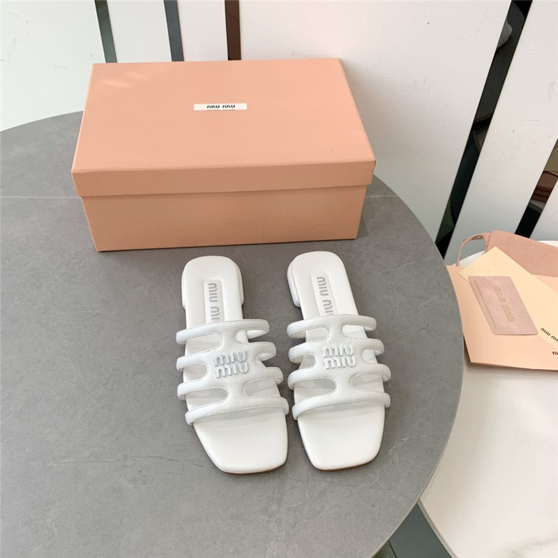 M1um1u hollow octopus low heel sandals replica shoes