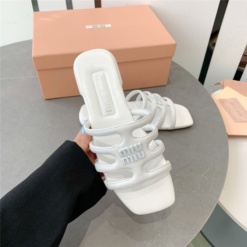 M1um1u hollow octopus low heel sandals replica shoes