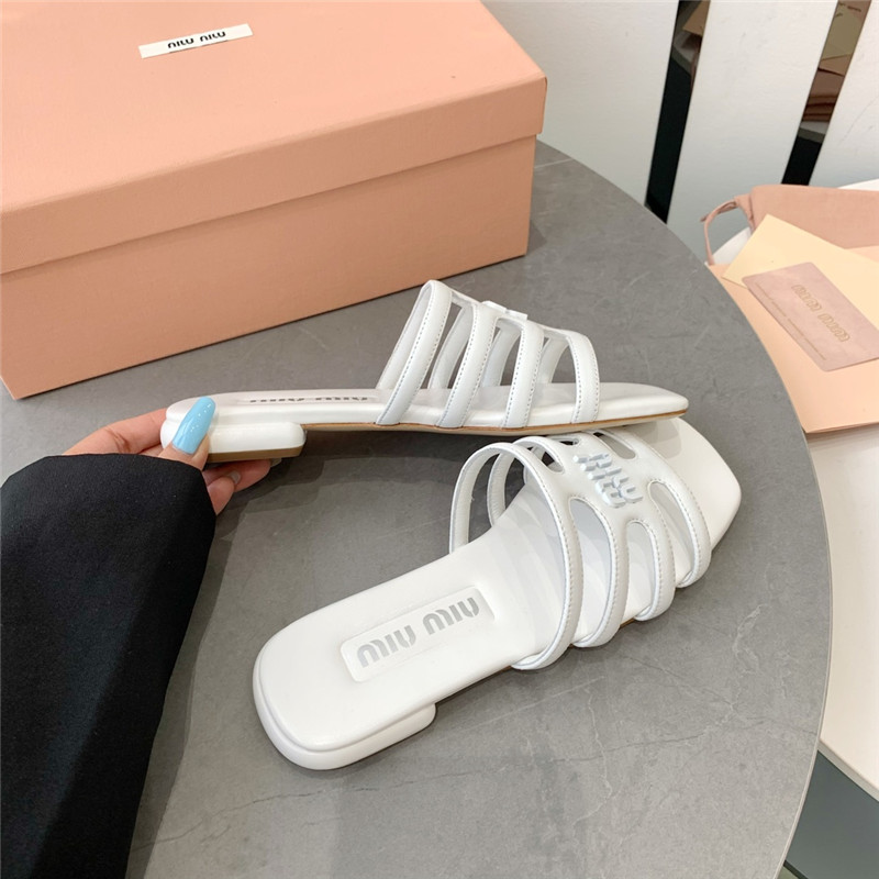 M1um1u hollow octopus low heel sandals replica shoes