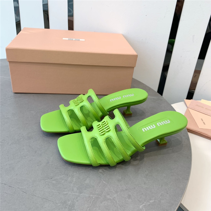 M1um1u hollow octopus low heel sandals replica shoes