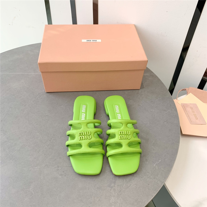 M1um1u hollow octopus low heel sandals replica shoes