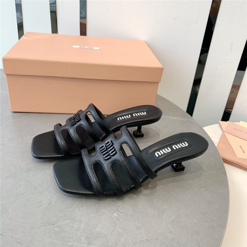 M1um1u hollow octopus low heel sandals replica shoes
