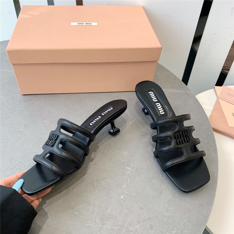 M1um1u hollow octopus low heel sandals replica shoes