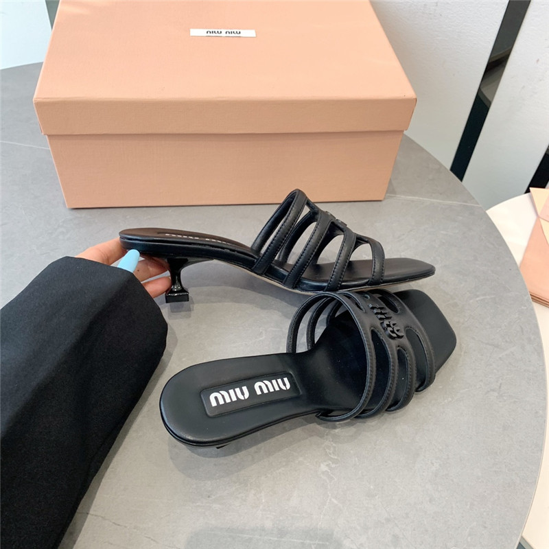 M1um1u hollow octopus low heel sandals replica shoes