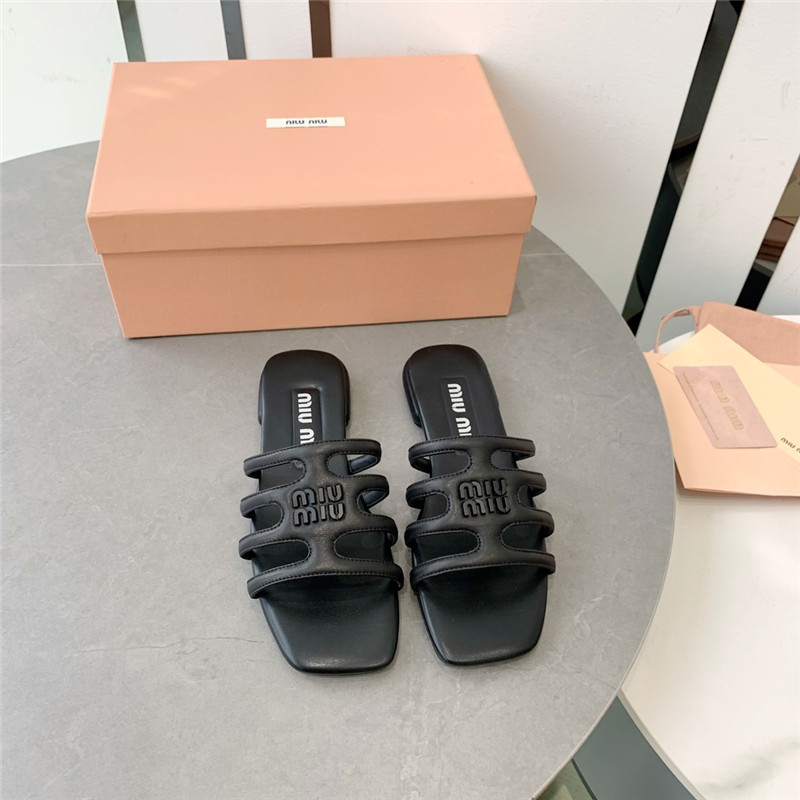 M1um1u hollow octopus low heel sandals replica shoes
