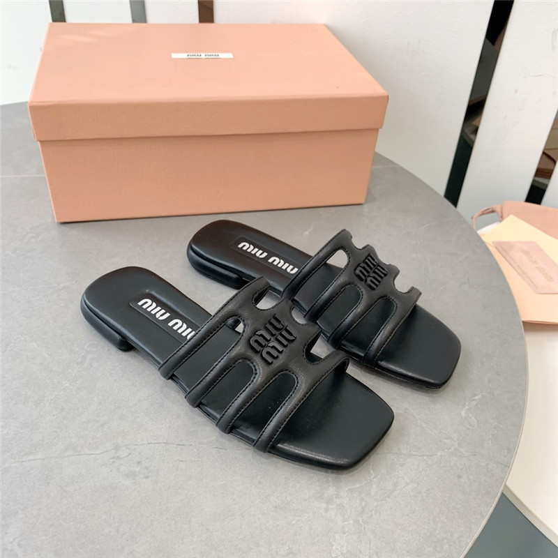 M1um1u hollow octopus low heel sandals replica shoes