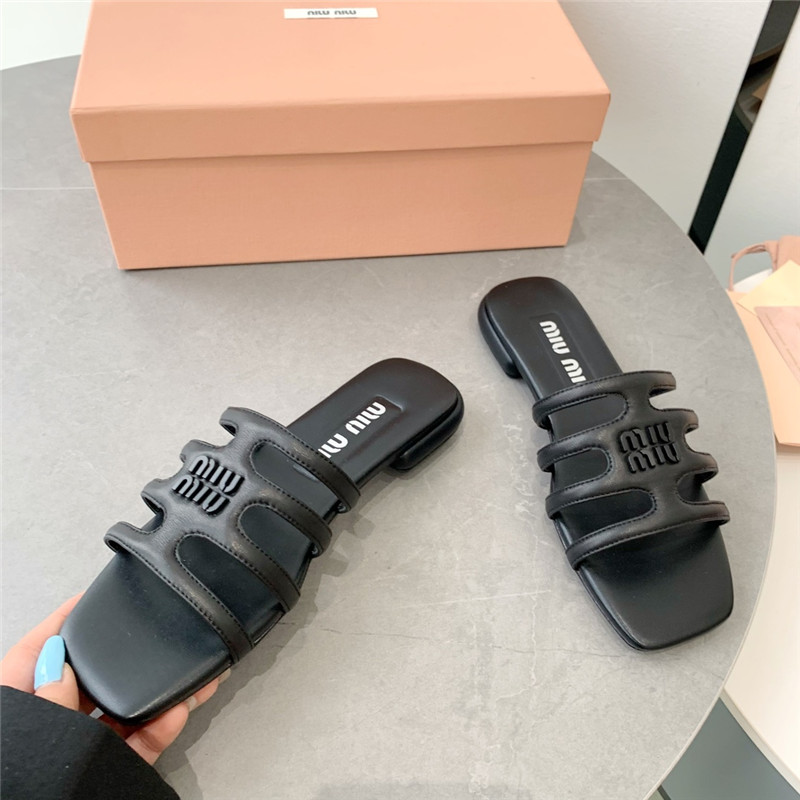 M1um1u hollow octopus low heel sandals replica shoes