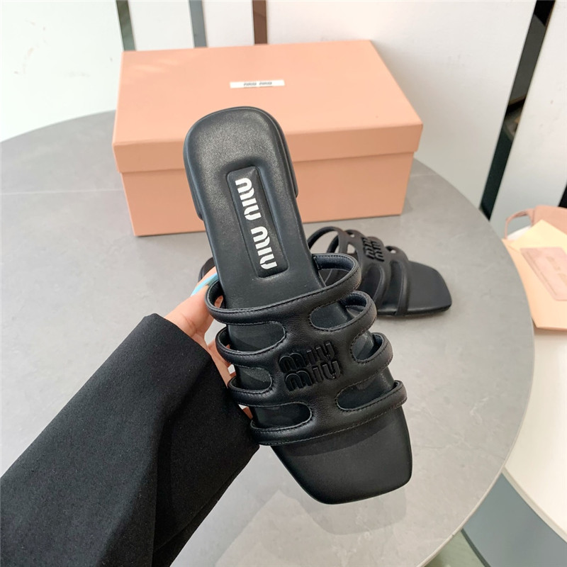 M1um1u hollow octopus low heel sandals replica shoes