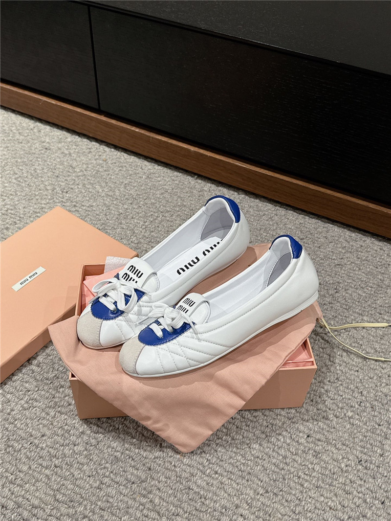 M1um1u flat bun shoes replica shoes