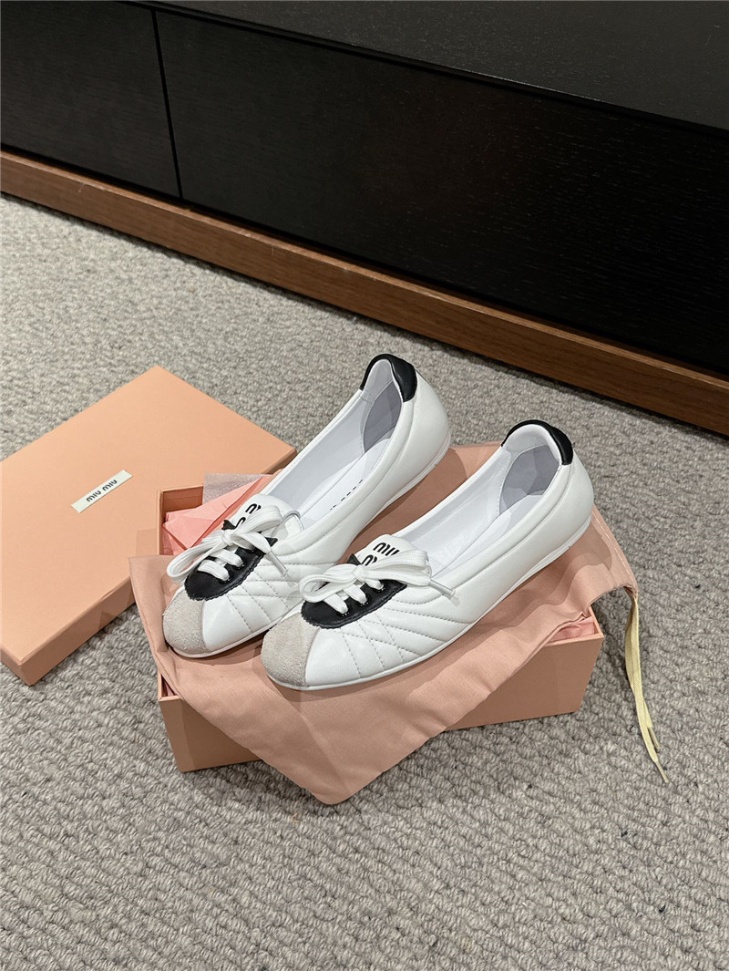 M1um1u flat bun shoes replica shoes