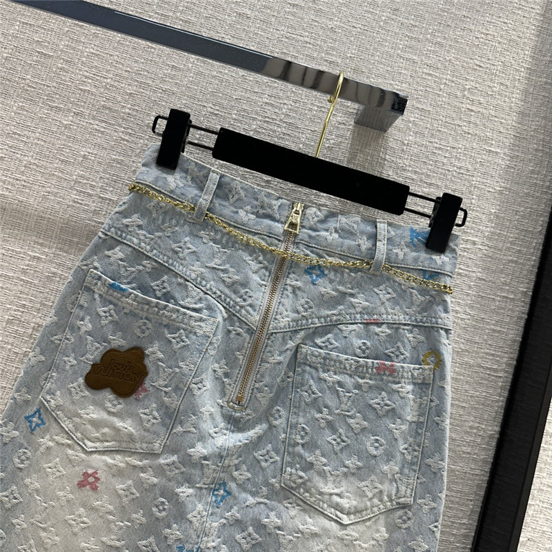 l0vis Vvtt0n lv denim midi skirt replica clothes