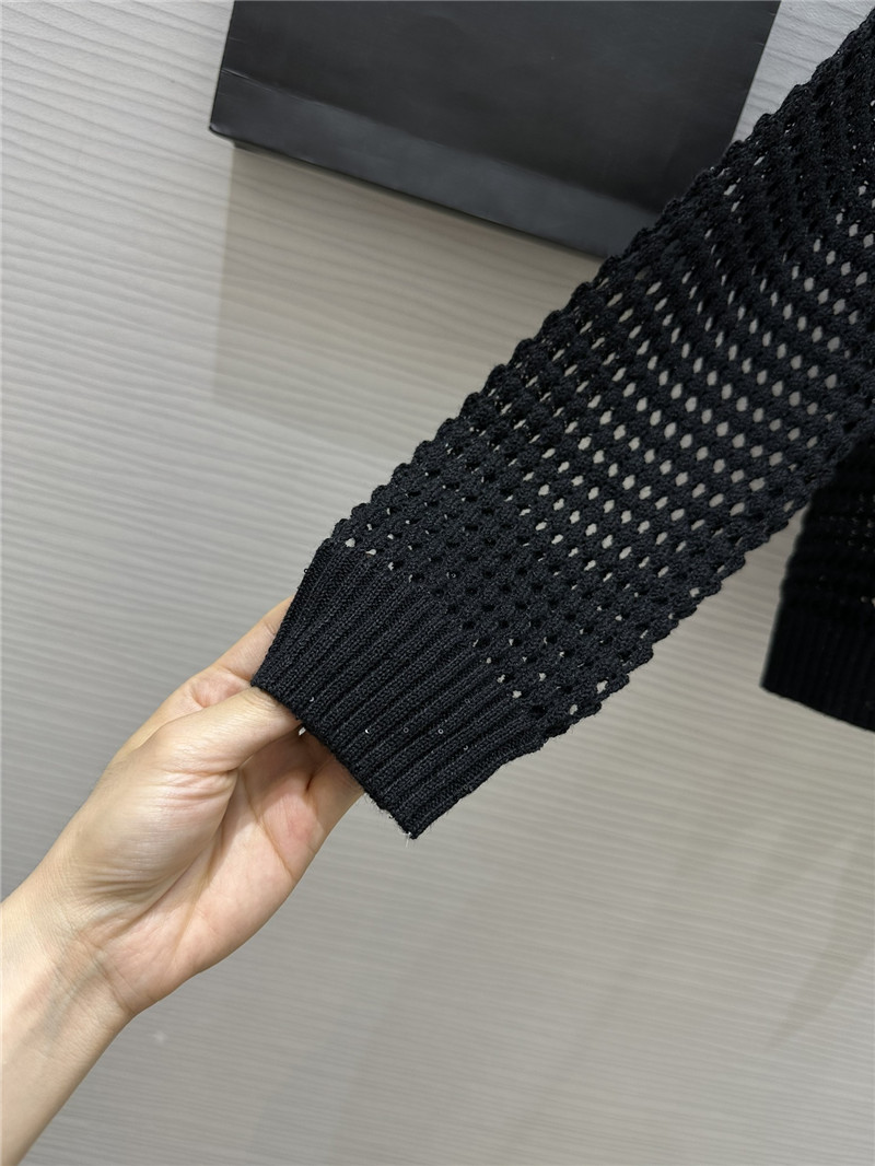 BC Hollow Linen Knitted Cardigan Black
