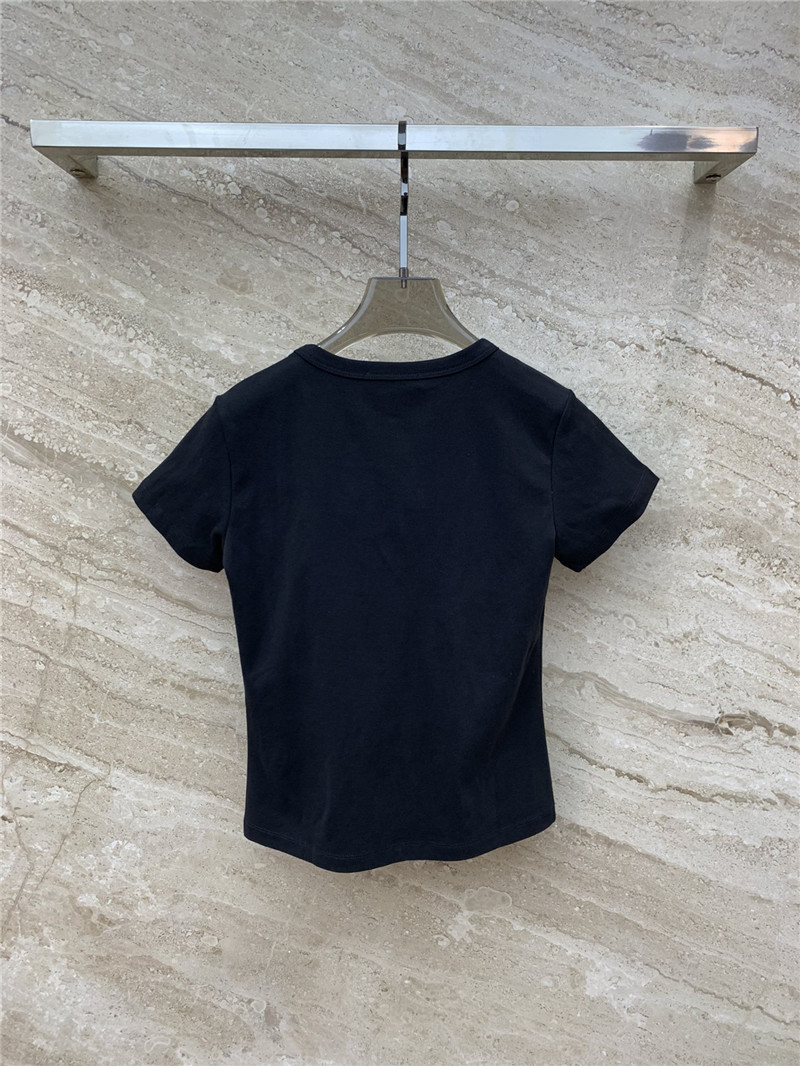 Pra*a triangle logo short sleeve t-shirt replica clothing sites