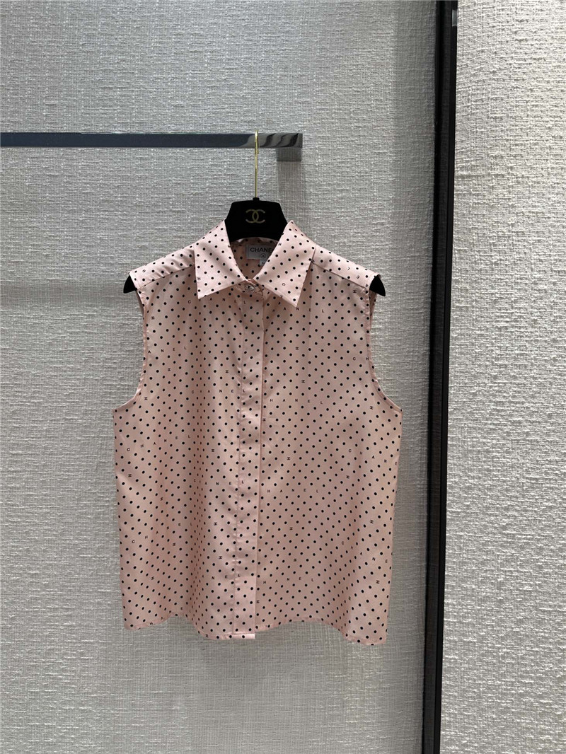 Ch**el silk vest shirt replica designer clothes