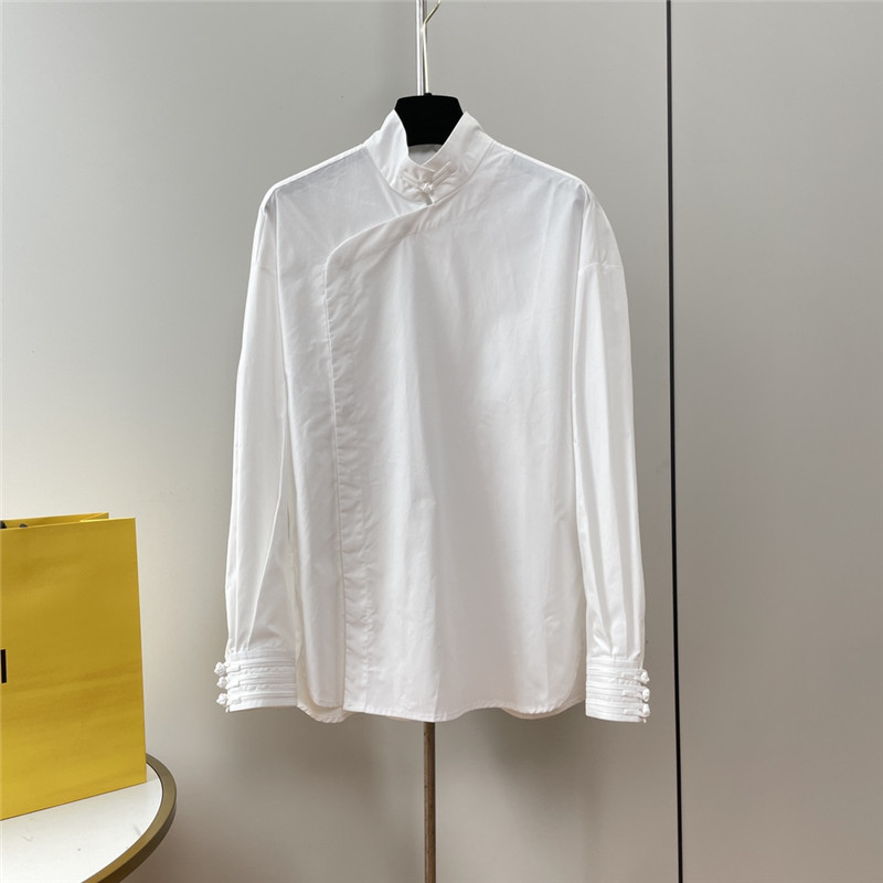 F**di new chinese button up collar shirt replicas clothes