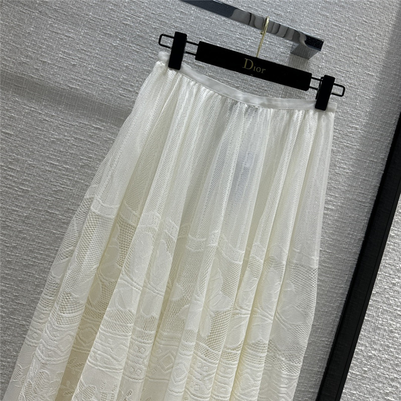 D10r hollow embroidered lace long skirt replica clothing sites