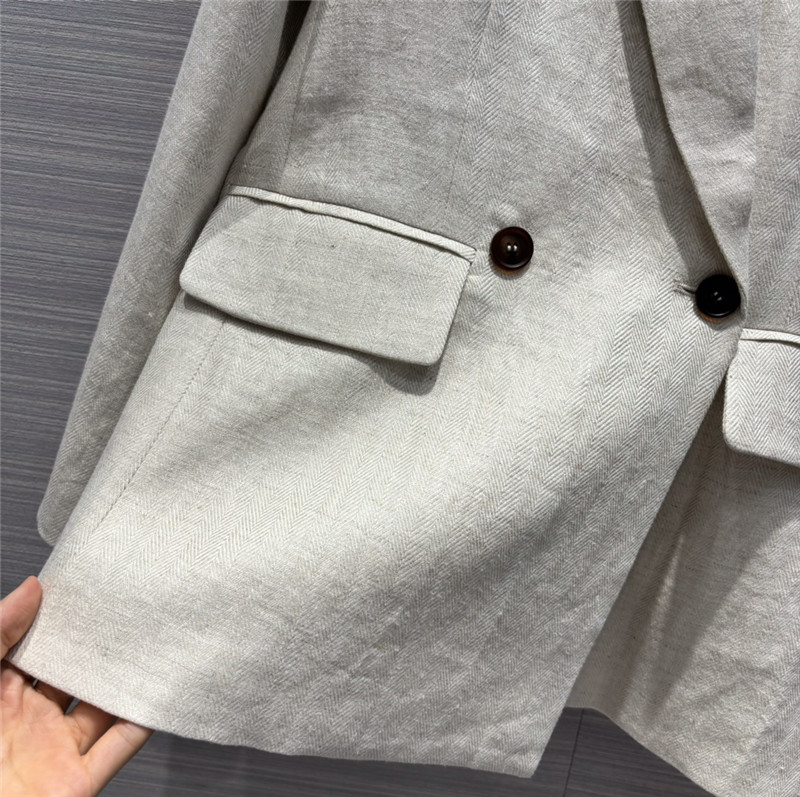 BC cotton and linen double breasted suit replica clothes