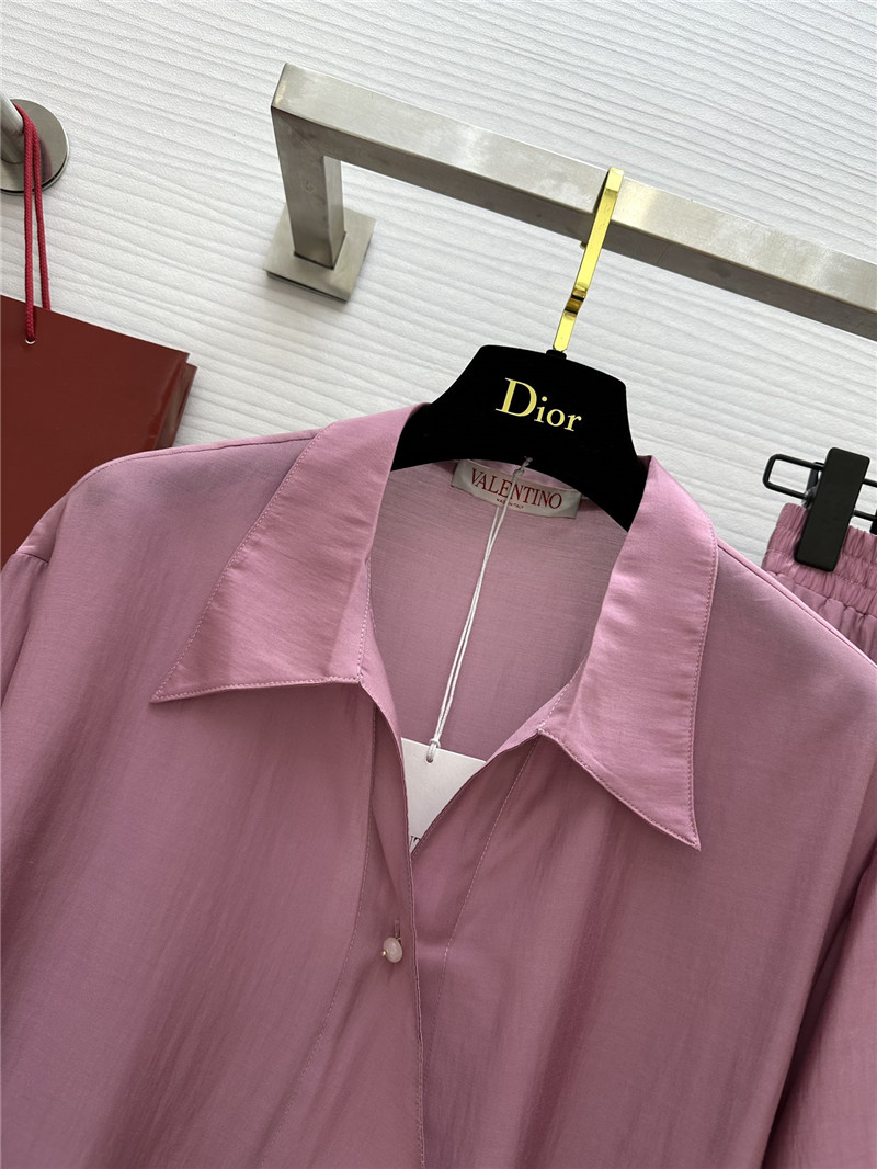 Va1e*ntin0 irregular strappy shirt + a hem skirt suit replica clothing